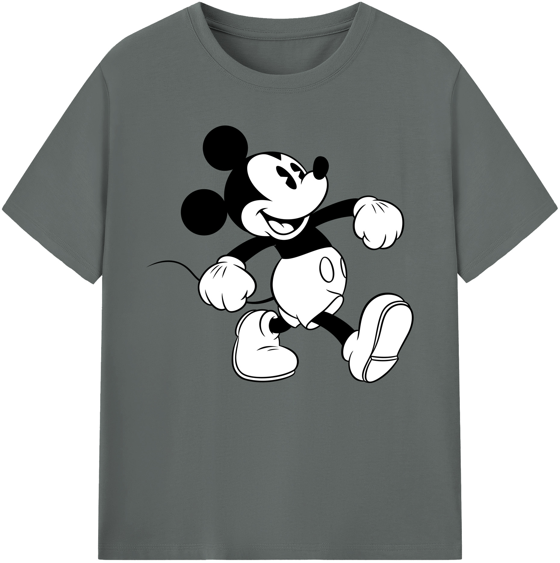 ミッキーマウス Mickey Mouse 綿100％ メンズ半袖Tシャツ｜肌触りやわらか＆通気性